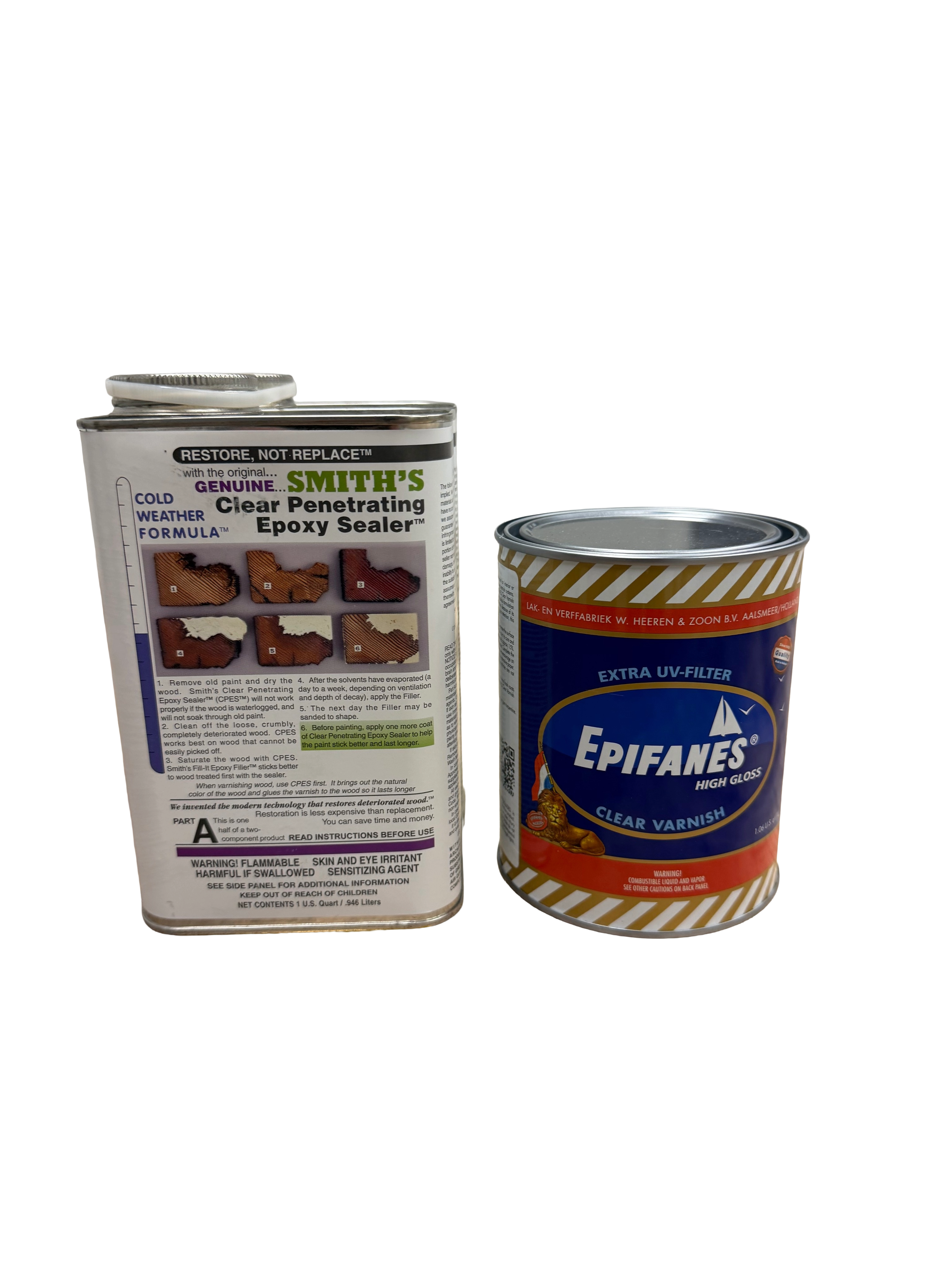 Smith’s Warm or Cold Weather CPES Quart Kit & Epifanes High Gloss Varnish- The Yachtsman Special